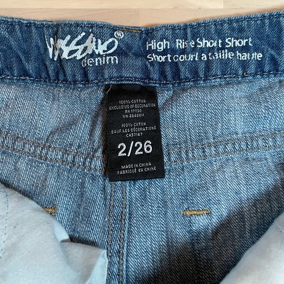 ☀️ EUC Mossimo Distressed High Rise Jean Shorts Size 2/26 - Picture 6 of 7